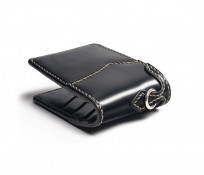 Flat Head Wild Child Leather & Cordovan Wallet - Black - Image 7
